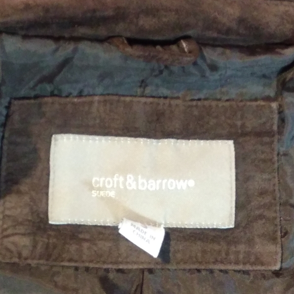 Croft & Barrow Suede Leather Jacket-- Small ° - Picture 9 of 11